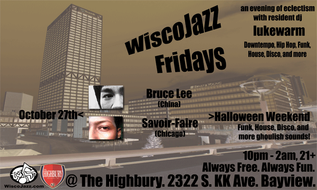 Flyer for WiscoJazz Fridays on 2006-10-27.