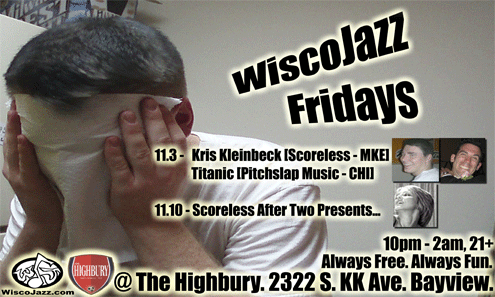 Flyer for WiscoJazz Fridays on 2006-11-10.