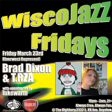 Flyer for WiscoJazz Fridays on 2007-04-06.
