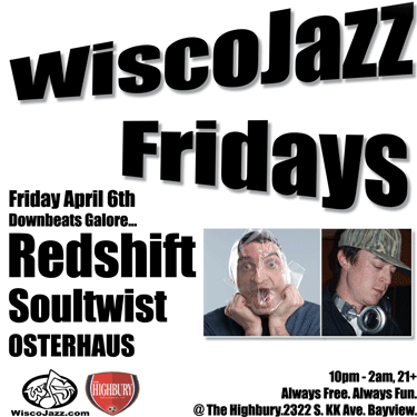 Flyer for WiscoJazz Fridays on 2007-04-27.