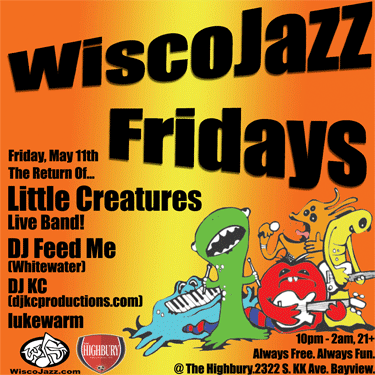 Flyer for WiscoJazz Fridays on 2007-06-08.