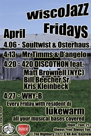 Flyer for WiscoJazz Fridays on 2007-06-22.