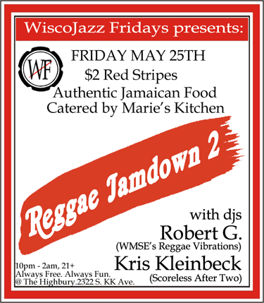 Flyer for WiscoJazz Fridays on 2007-06-29.