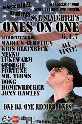 Flyer for WiscoJazz Fridays on 2007-07-13.