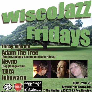 Flyer for WiscoJazz Fridays on 2007-07-20.