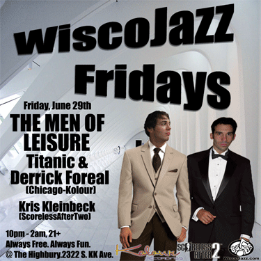 Flyer for WiscoJazz Fridays on 2007-08-10.