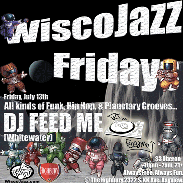 Flyer for WiscoJazz Fridays on 2007-08-31.