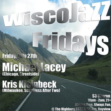Flyer for WiscoJazz Fridays on 2007-09-14.
