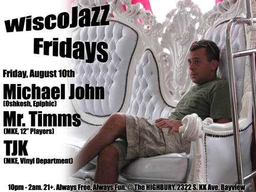 Flyer for WiscoJazz Fridays on 2007-09-28.
