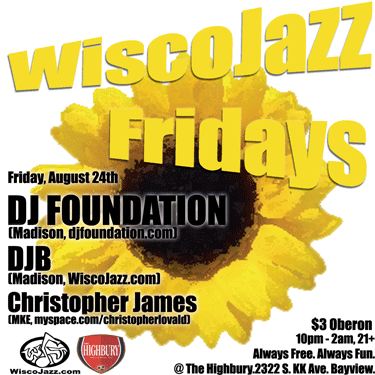 Flyer for WiscoJazz Fridays on 2007-10-05.