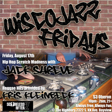 Flyer for WiscoJazz Fridays on 2007-10-12.