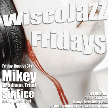 Flyer for WiscoJazz Fridays on 2007-10-19.