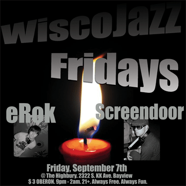Flyer for WiscoJazz Fridays on 2007-11-09.