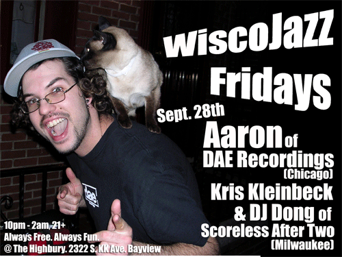 Flyer for WiscoJazz Fridays on 2007-12-07.