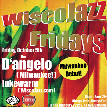 Flyer for WiscoJazz Fridays on 2007-12-28.