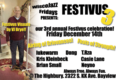Flyer for WiscoJazz Fridays on 2008-03-07.