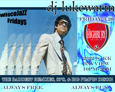 Flyer for WiscoJazz Fridays on 2008-05-30.