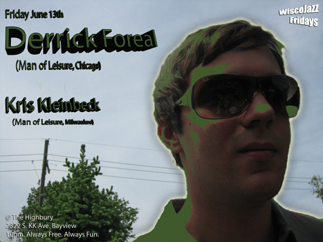 Flyer for WiscoJazz Fridays on 2008-08-15.