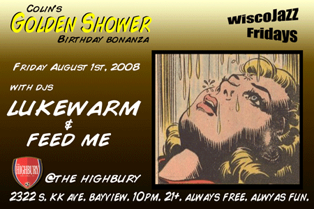 Flyer for WiscoJazz Fridays on 2008-09-26.