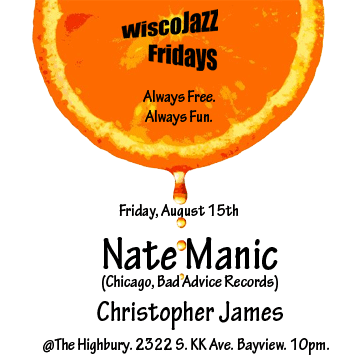 Flyer for WiscoJazz Fridays on 2008-10-03.