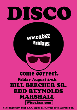 Flyer for WiscoJazz Fridays on 2008-10-17.