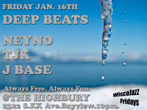 Flyer for WiscoJazz Fridays on 2009-03-20.