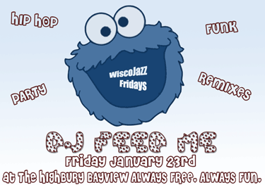 Flyer for WiscoJazz Fridays on 2009-03-27.