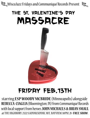 Flyer for WiscoJazz Fridays on 2009-04-17.