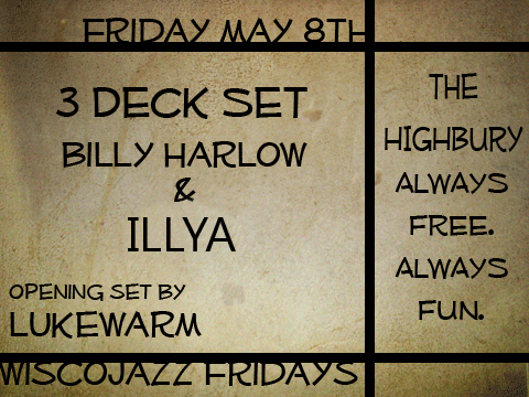 Flyer for WiscoJazz Fridays on 2009-07-10.