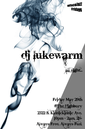 Flyer for WiscoJazz Fridays on 2009-07-31.