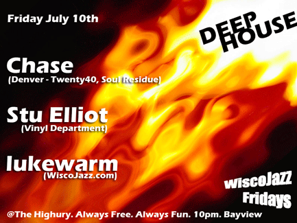 Flyer for WiscoJazz Fridays on 2009-09-18.