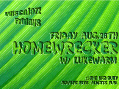 Flyer for WiscoJazz Fridays on 2009-11-13.