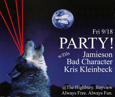 Flyer for WiscoJazz Fridays on 2009-12-04.