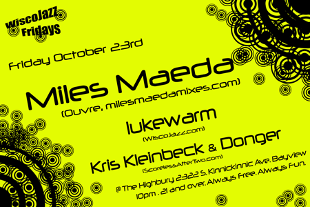 Flyer for WiscoJazz Fridays on 2010-01-01.