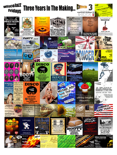 Flyer for WiscoJazz Fridays on 2010-02-05.