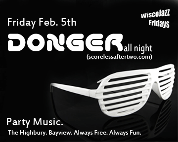 Flyer for WiscoJazz Fridays on 2010-04-23.