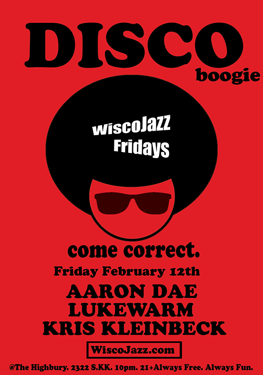 Flyer for WiscoJazz Fridays on 2010-04-30.