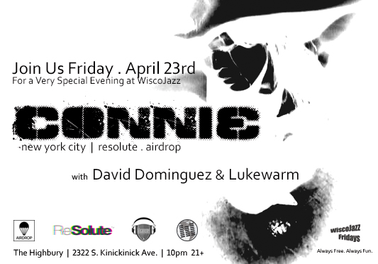 Flyer for WiscoJazz Fridays on 2010-07-09.