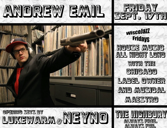 Flyer for WiscoJazz Fridays on 2010-11-12.