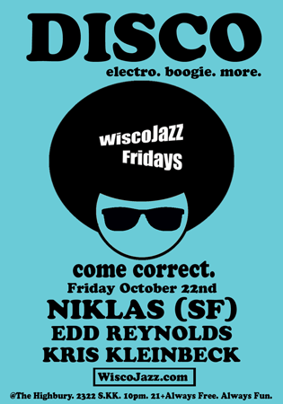 Flyer for WiscoJazz Fridays on 2010-12-17.