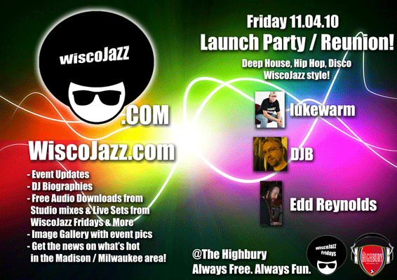 Flyer for WiscoJazz Fridays on 2010-12-31.