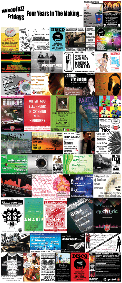 Flyer for WiscoJazz Fridays on 2011-01-14.