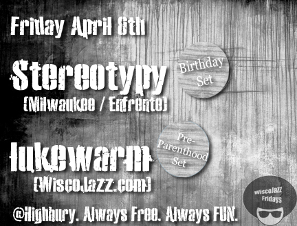 Flyer for WiscoJazz Fridays on 2011-05-13.