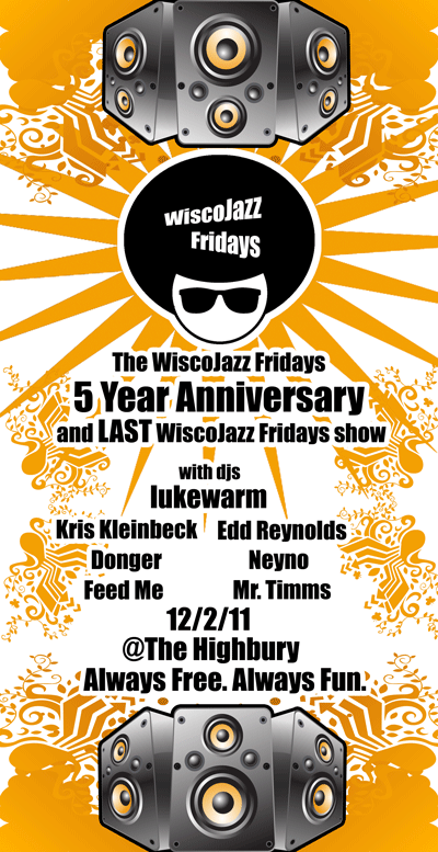 Flyer for WiscoJazz Fridays on 2011-12-02.